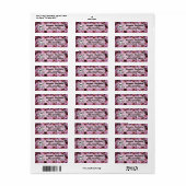 Aangepaste roze en zwarte schedel w Crossbones Lab Etiket (Full Sheet)