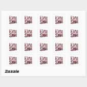 Aangepaste Roze ENVISIONATION Decal Ontwerp Vierkante Sticker (Vel)