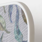 Aangepaste roze eucalyptusbladeren pickleball paddle (Links Detail)