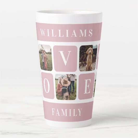 Aangepaste roze familie fotoliefhebber Mok (Voorkant)