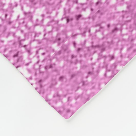 Aangepaste roze faux glitter fleece deken (Hoek)