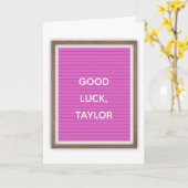 Aangepaste Roze Filten Letterbord Marquee Bord Kaart (Gele Bloem)