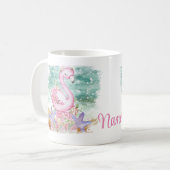 Aangepaste roze Flamingo Design Coffee Mok Cup (Voorkant links)