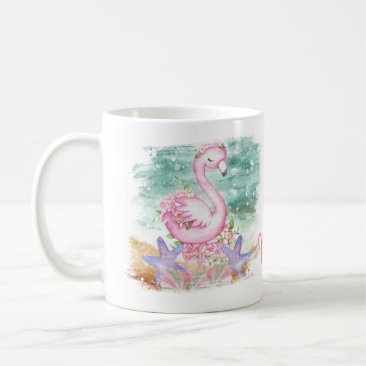 Aangepaste roze Flamingo Design Coffee Mok Cup (Links)