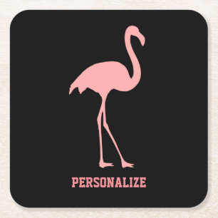 Aangepaste roze flamingo pulp board party onderzet kartonnen onderzetters