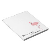 Aangepaste roze flamingo Stationery Notitieblok (Schuin)