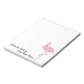 Aangepaste roze flamingo Stationery Notitieblok (Linkerzijde)