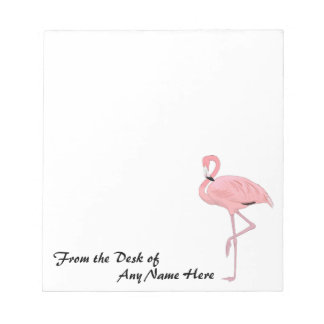 Aangepaste roze flamingo Stationery Notitieblok