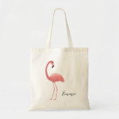 Aangepaste roze flamingo tote bag (Voorkant)