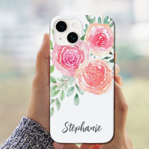 Aangepaste roze Floral Case-Mate iPhone 14 Hoesje