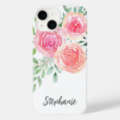 Aangepaste roze Floral Case-Mate iPhone Case (Achterkant)