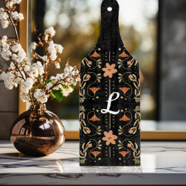 Aangepaste roze Floral Folk Art charcuterie Snijplank