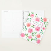 Aangepaste roze Floral Planner (Display)