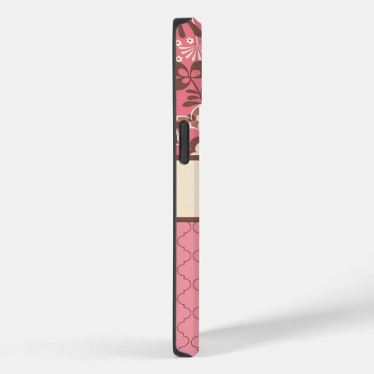 Aangepaste roze Floral-telefoontas Case-Mate iPhone Case (Achterkant / Rechts)
