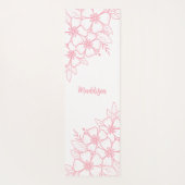 Aangepaste roze Floral Yogamat (Achterkant)