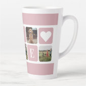 Aangepaste roze fotolatte Mok (Rechts)