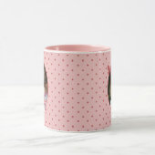 Aangepaste roze fotosjabloon mok (Midden)