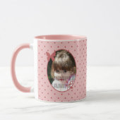 Aangepaste roze fotosjabloon mok (Links)