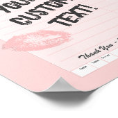 Aangepaste Roze Gast Check Gepersonaliseerde offer Poster (Hoek)