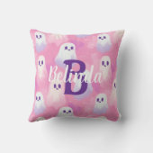 Aangepaste Roze Geestjes Meisjesachtige Halloween Kussen (Achterkant)