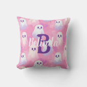Aangepaste Roze Geestjes Meisjesachtige Halloween Kussen (Voorkant)