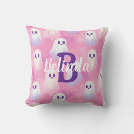 Aangepaste Roze Geestjes Vrouwelijke Halloween Kussen