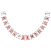 Aangepaste Roze Gekke Gans Verjaardagsfeest Vlagge Vlaggetjes (Alle)