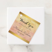 Aangepaste roze gele Waterverf Dank u Bedankjes Labels (In situ)