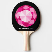 Aangepaste roze gemstone ping pongpeddel tafeltennisbatje (Voorkant)
