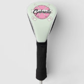 Aangepaste Roze Gepersonaliseerde Golf Clubs Monog Golfheadcover (Voorkant)