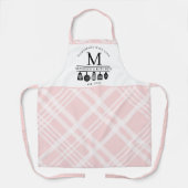 Aangepaste Roze Geplakte Keuken Whisky Gebruiksvoo Schort (Voorkant)