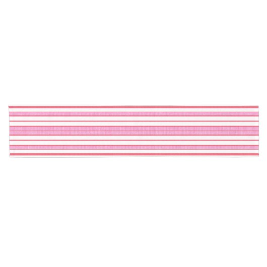 Aangepaste roze, gestripte tabelrunner korte tafelloper (Horizontaal)