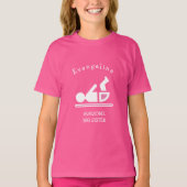 Aangepaste roze GEWELDIGE BIG SISTER T-shirt (Voorkant)