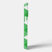 Aangepaste roze Gingham iPhone Case met Naam (Achterkant / Rechts)