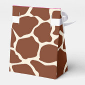 Aangepaste roze Giraffe bruiloft gunst dozen Bedankdoosjes (Achterkant)