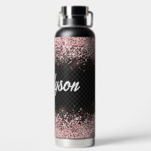 Aangepaste Roze Glitter begrensd Waterfles (Achterkant)