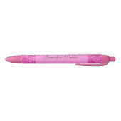 Aangepaste Roze Glitter Persoonlijke Template Meis Rode Inkt Pen (Bodem)