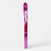 Aangepaste Roze Glitterende Diamanten Hart Patroon iPhone Hoesje (Linkerkant)