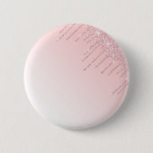 Aangepaste roze glitterknop ronde button 5,7 cm (Voorkant)