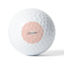 Aangepaste roze golfballen met naam – Retro Style