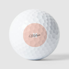 Aangepaste roze golfballen met naam – Retro Style