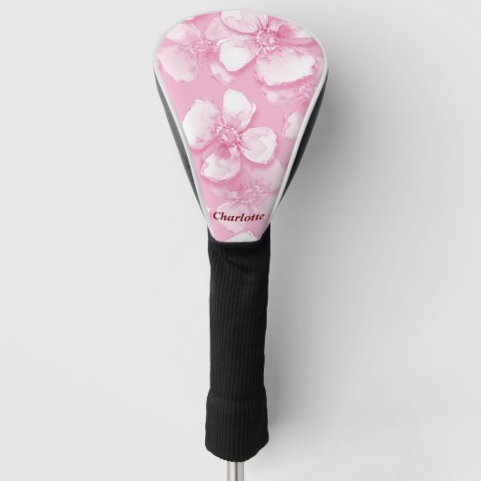 Aangepaste roze golfheadcover (Voorkant)