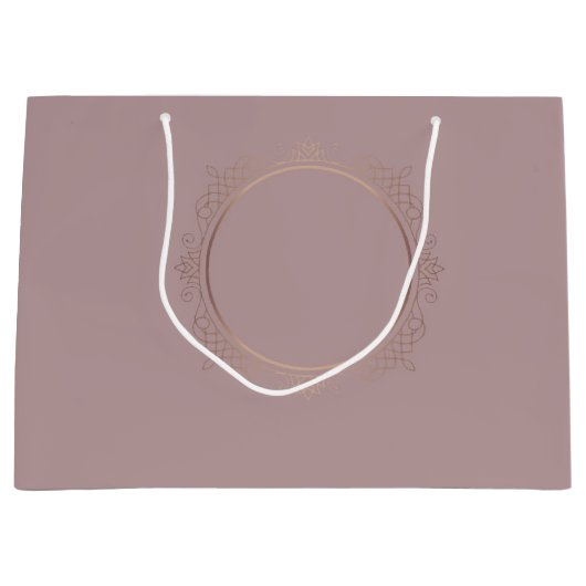 Aangepaste Roze Goud Elegante Trendy Lege Sjabloon Groot Cadeauzakje (Voorkant)