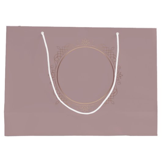 Aangepaste Roze Goud Elegante Trendy Lege Sjabloon Groot Cadeauzakje (Achterkant)
