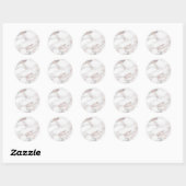 Aangepaste Roze Goud Marmer Blank Moderne Eleganti Ronde Sticker (Vel)