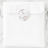 Aangepaste Roze Goud Marmer Blank Moderne Eleganti Ronde Sticker (Tas)