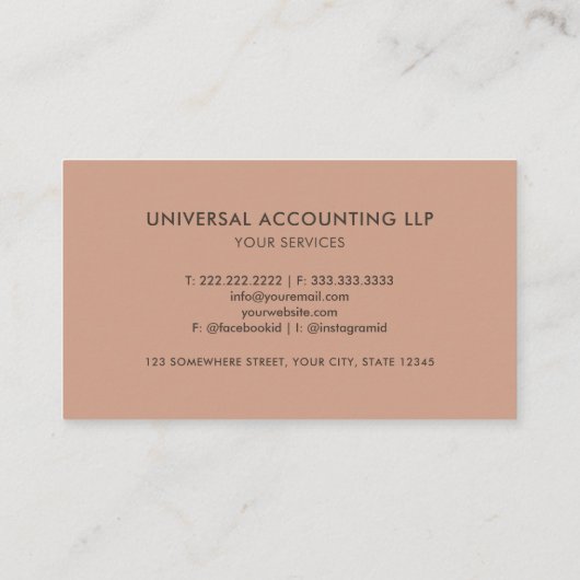 Aangepaste Roze Goud Marmeren Glitter Chic Profess Visitekaartje (Achterkant)