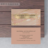 Aangepaste Roze Goud Marmeren Glitter Chic Profess Visitekaartje