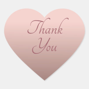 Aangepaste Roze Goud Moderne Template Bedankt Teks Hart Sticker
