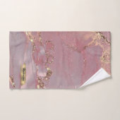 Aangepaste Roze Goud Witte Diamant Glitter Monogra Bad Handdoek (Handdoek)